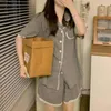 Home Clothing Pajama Sets Women Lace Lovely Designed Elegant Leisure Korean Style Ladies Summer Breathable Comfort Stylish