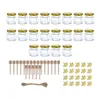 Bouteilles de stockage paquet de 20 mini pots en verre avec couvercles torsadés pour le miel et les liquides