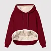 Womens Hoodies Sweatshirts Solid Color Fleece Thick Warm Women Minimalism Autumn Winter Loose Korean Sportswear Plover Hoodie Tops Dro Dhksn