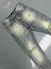 2024 Designer-Jeans Herrenhosen Leinenhosen Hip Hop Männer Jeans Distressed Ripped Biker Slim Fit Motorrad Denim für Männer neu