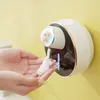 Dispenser di sapone liquido automatico per montaggio a parete, piatto ricaricabile per cucina, bagno, bianco