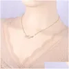 Hänge halsband kreativa engelska alfabetet ängelhänge halsband kvinnor mode vinkelvingar halsband smycken gåva med kort drop de dhkrv
