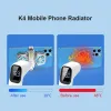 Refroidisseurs K4 Mobile Phone Radiator Semiconductor Double ventilateur de refroidissement pour PUBG Mobile Cooler Phone Tip thermor pour iPhone / Sumsung / Xiaomi