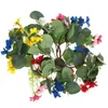 Декоративные цветы 2 шт. искусственная гирлянда венок листья кольца для столбов эвкалипт весна