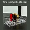 Storage Boxes 24 Lattices Acrylic Lipstick Organizer Lip Gloss Container Nail Polish Box Makeup Display Rack