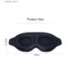 Sömmasker 3D Sleep Eye Mask Anti BLEE MASK MASK Frihetsvänligt Cool Material Bekvämt med justerbara remmar Y240401