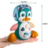 Ventre électronique bébé rampant animaux de compagnie musical bébé en mouvement 230613 jouets interactifs lumière danse enfant en bas âge avec temps de développement cadeau Okroj