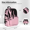 Sac à dos rose flamme imperméable pour étudiant, sac d'école pour ordinateur portable, sac à dos de voyage de grande capacité