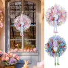 Ghirlanda di fiori decorativi per ghirlande per porte Davanti, carina tela con carota, design riutilizzabile, decorazione primaverile