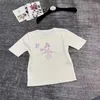 女性用TシャツデザイナーPファミリー24春/夏新しいホットダイヤモンドレターファッションエイジを減らす女の子
