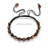 Beaded Bijoux de Mode 6mm Armband Yoga Pour Le Bris Denergie Lansong Rouge Agate Vert Dongling Lapis Lazibracelets Bangl Drop Deliver OT70F