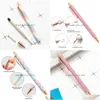 Stylos à bille en gros 594F 2 Kit mignon Glitter Pin Pen Ing Tool Precision Aiguille Air Release Vinyle Rétractable Teinte Réutilisable Goutte Dh0Tz