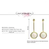 Boucles d'oreilles longues couleur or pour femmes, pendentif en forme de coquille, bijoux goutte, cadeau pour fille, boucles d'oreilles pendantes, Brincos Grandes