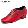 Dance Buty Dileechi Modern Adult Men's Hal Miękki dół Łaciński czarny plac przyjaźń