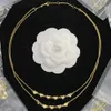 Merkketting Modecharme Enkele bloemketting Luxe diamantagaat 18k gouden designerketting voor dames