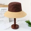 Geniş Memul Şapkalar Kadın Şapkası Modası Balıkçı'nın Yaz Seyahat Güneş Koruyucu Kapak Yüzü Güneş Plajı Kadınlar Büyük Tasarımcı Saman