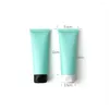 Storage Bottles 80g Matte Blue Green Plastic Squeeze Bottle Refillable Cosmetics Container 80ml Body Cream Lotion Empty Soft Tube 10pcs