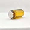 Depolama Şişeleri 100pcs 1ml 2ml 3ml Amber Cam Şişeler Mini Esansik Yağlı Eşya Redüker Siyah Plastik Kapak