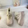 Buty nowe w kobiecych butach zima krótka pluszowa biała platforma buty college dziewczyny lolita buty japońskie jk kostki buty