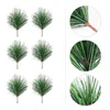 Fiori decorativi 24 pezzi aghi di pino artificiali rami verdi scelte per ghirlanda fai da te ghirlanda natalizia abbellimento e decorazione