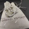 DY Ontwerper David Yurma Sieraden Topkwaliteit Oorbel Eenvoudig en elegant Populair Geweven Gedraaid Touw Modering David Oorbel Punk Sieraden Bandmode David 187