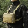 Emporte le sac de gilet de chasse tactique hommes extérieurs sport poitrine sac à dos militaire d'entraînement militaire de voyage