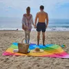 Tapis de plage bohème, fournitures de fête, couverture de pique-nique légère, imperméable et pliable pour l'extérieur