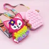 Cute Animal Push Toy Coin Purse Bubble Toy Stress Relief Toys For Adult Kids Womens Wallet Key Earphone Pouch Lipstick Bag 255