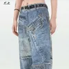 Madeextreme 2024 Spring American Street Men's Men's Denim Digital Printed Casual Pants dla mężczyzn i kobiet