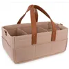 2024 Baby Felt Storage Nursery Organisateur Panier Sac à couches pour bébé avec poignée Caddy Changer Nappy Kids Storage Carrier Grande poche