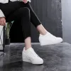 Schoenen zwart witte schoenen dames verborgen hakken wig sneakers platforms dames lederen schoenen casual sneakers mode sportschoenen uitverkoop