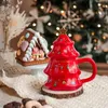 Filiżanki spodki świąteczne kubek kubek kubek herbata herbata ceramiczne Merry Mudy Prezenty