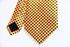 Bow Ties Classic Plaid Gold Black Srebrny krawat jacquard tkany jedwabny jedwabny 8cm męski krawat biznesowy