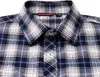 Men's Button-up Regular Long-sleeved Plaid Flannel Casual Shirt