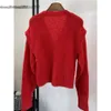 2024 Women's Knits Cardigan Jacket V-neck Short Loose Version of Pure Colour Single-breasted Design Warm and Comfortable 2024 Winter 1219
