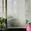 Adesivi per finestre Pellicola decorativa colorata Adesivo in vetro autoadesivo statico Controllo del calore per decalcomanie per porte di casa