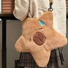 Sacs de rangement Dessin animé Capybara Peluche Cross Body Sac Star Forme Épaule Mode Polyvalent Grande Capacité Y2K Casual Femmes Fille