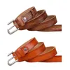 Bälten Maikun Ultra-Thin Womens Unisex Leather Belt Womens Metal Pin Buckle Q240401
