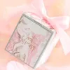 Cadeaupapier Roze Kleur Box Zak Bruiloft Gunsten Verpakking Babyborrel Verjaardagsfeestje Snoepdozen Met Lint