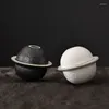 Zestawy herbaciarskie Kreatywne przenośne zbiór herbaty z podróżą ceramiczną planetę Księżyc Szybka filiżanka Dift z 3 filiżankami z ST