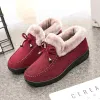 Boots Winter Beijing cottonpadded shoes thermal women plus velvet thickened short flat skidless snowshoe mother maomu shoes 3541