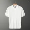 Men Polos Top Grade Fashion Designer Luxury Mens Polo قمصان منتظمة بانتظام قم بتناسب الأكمام القصيرة القصيرة من الملابس 2024 B143