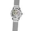 Montres-bracelets Argent Petite montre en acier Cadran noir Mécanique et auto-mouvement Montres pour femmes pour hommes