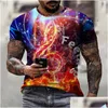 T-shirts pour hommes Vêtements Hommes Tendance Colorf Note Été À Manches Courtes Tops Surdimensionné Streetwear O Cou Loosemens Drop Livraison Vêtements Tee Dhsje