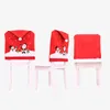 Chair Covers 1pcs Christmas Cover Printed Cartoon Old Man Snowman Stool Hat Home Decoration Xmas Gift