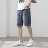 Men's Shorts Vintage Loose Straight Casual Denim Summer Youthful Vitality Clothing Commute Fashion Pockets Spliced Knee Pants