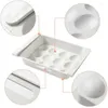 Storage Bottles 12 Grids Drawer Type Egg Box Refrigerator Organizer Kitchen Fridge Fruits Vegetable Tray Hanging Shelf White