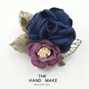 Broches de luxe pour femme, broche Rose en tissu, fleur, Corsage, châle, bouton, pull, manteau, épingle de tempérament, accessoires