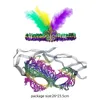 Товары для вечеринок Маскарадная маска и повязка на голову с блестками Косплей Марди Гра с ленточным ремешком для клуба Рождественский танцевальный вечерний фестиваль
