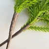 Fleurs décoratives Branches de pin arbre artificiel Faux cèdre pics verdure tiges de cèdre accessoires de bricolage de noël